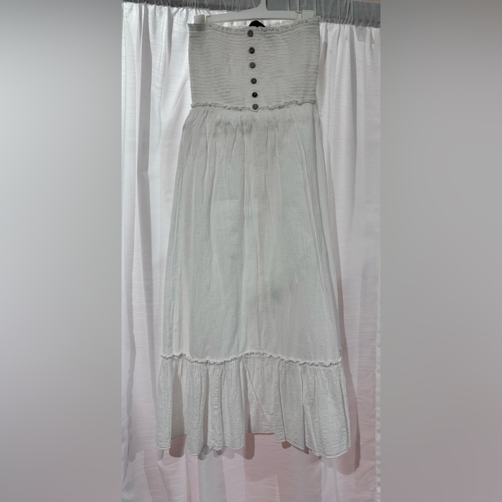 Mlle Gabrielle White Strapless Dress